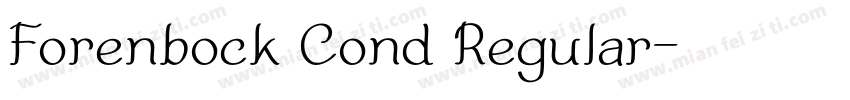 Forenbock Cond Regular字体转换
